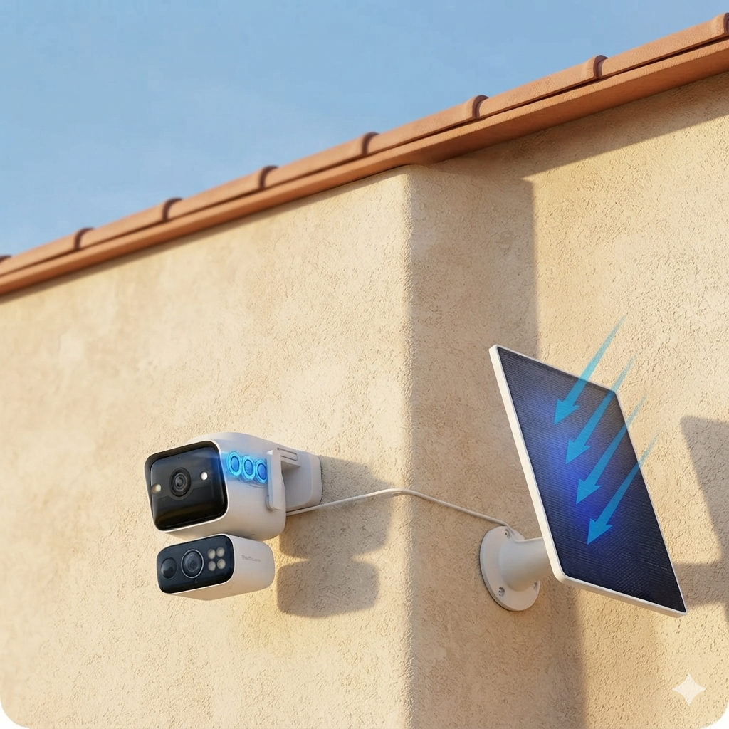 TAPO Solar-Powered 360° Dual-Lens Security Camera System - Image 2