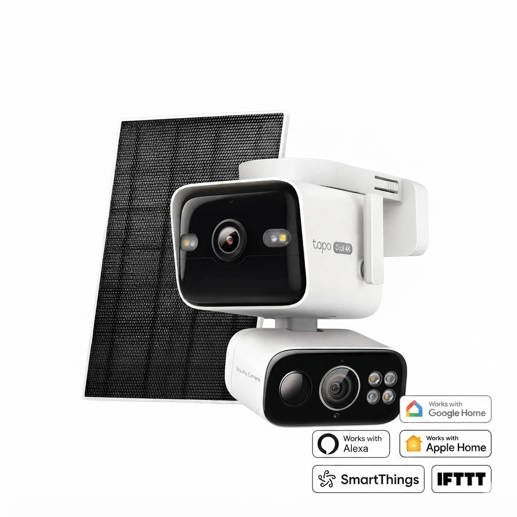 TAPO Solar-Powered 360° Dual-Lens Security Camera System