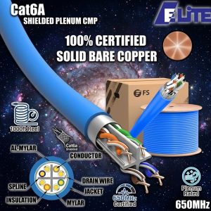 Cat6a Shielded Ethernet Cable - 1000ft Reel