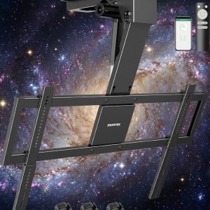 Heavy-Duty Motorized Ceiling TV Mount with Remote Control